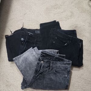 Dear John Black and Gray Straight Leg Pants